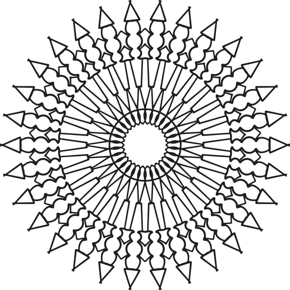 Vintage mandala design for designing templates, tattoo, ornaments vector