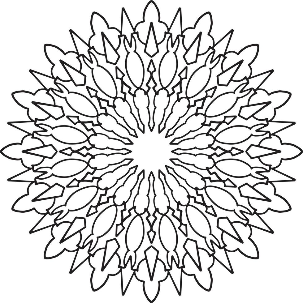 Vintage mandala design for designing templates, tattoo, ornaments vector