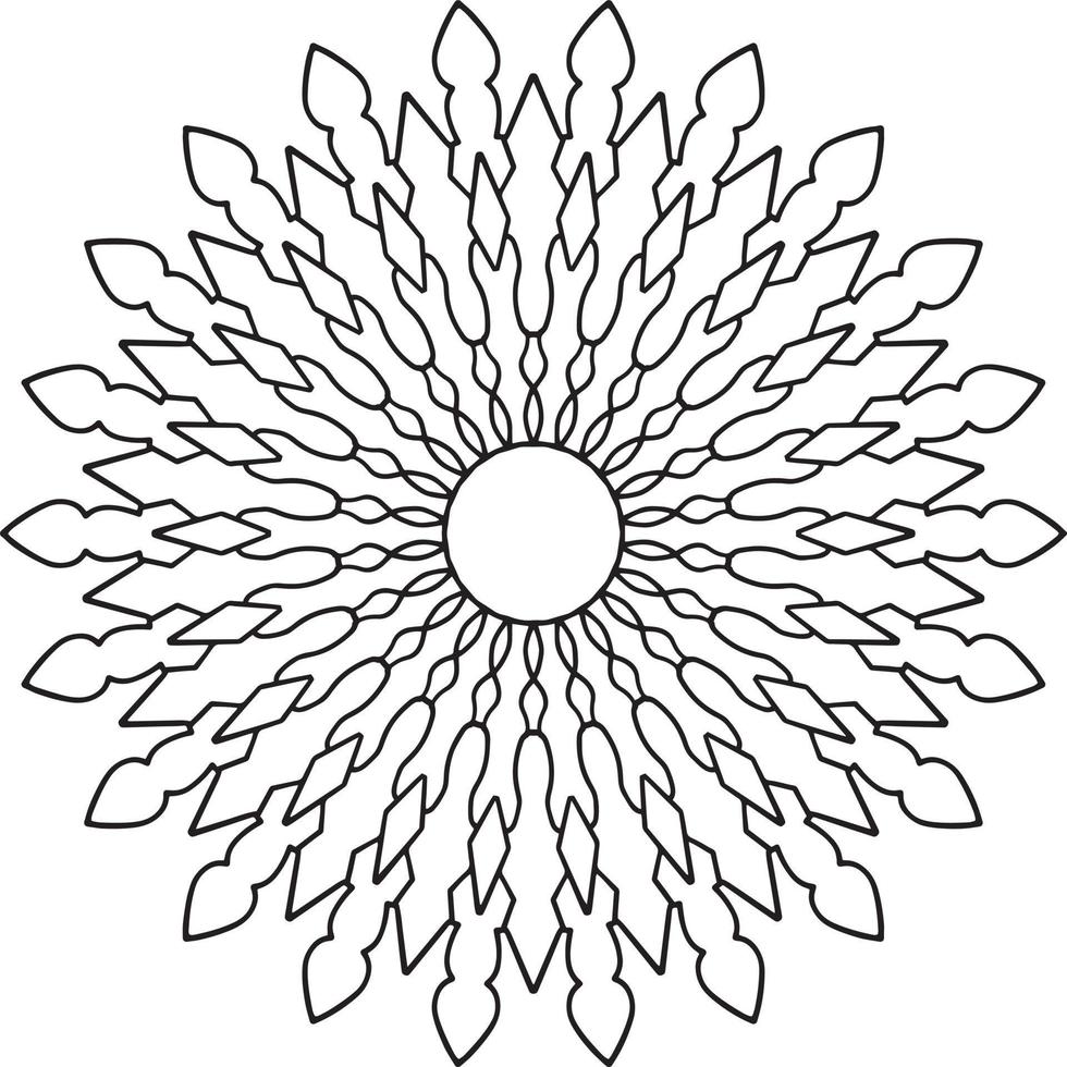 Mandala black and white design with royal artwork vector