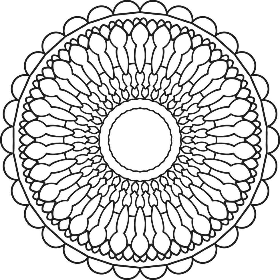 Vintage mandala design for designing templates, tattoo, ornaments vector