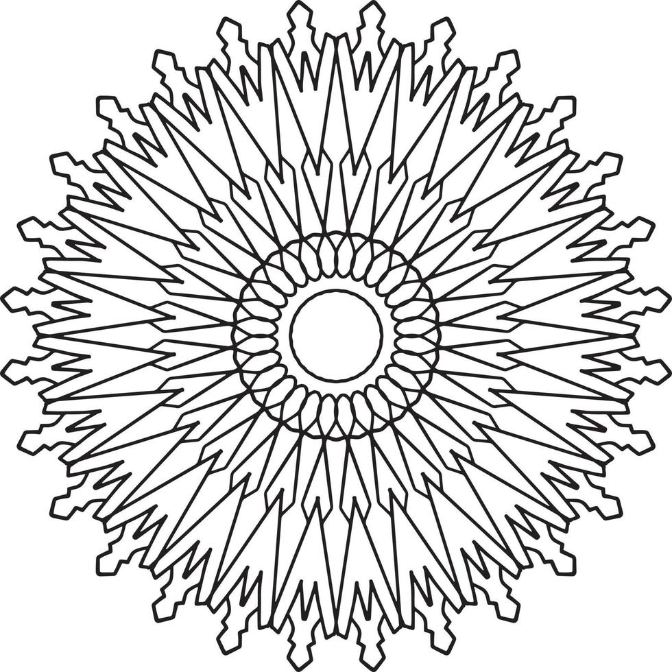 Mandala black and white design with royal artwork vector
