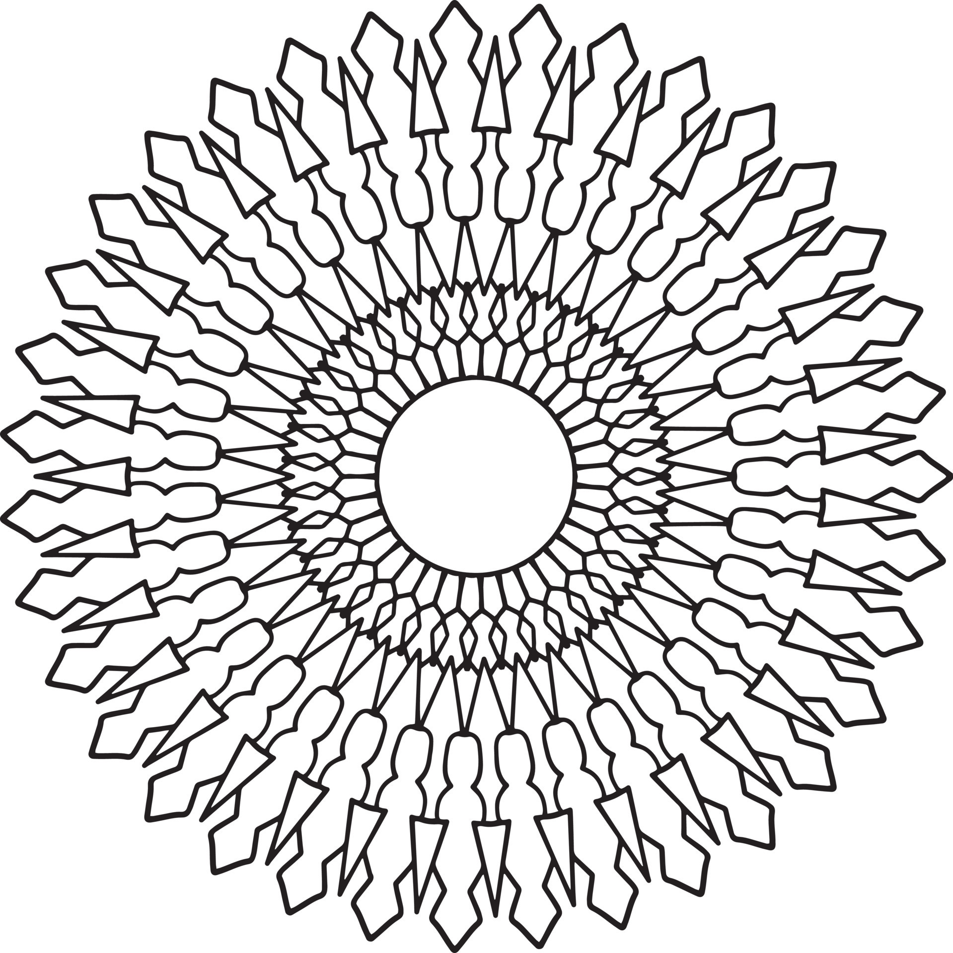 Mandala black and white design with royal artwork 7622136 Vector Art at