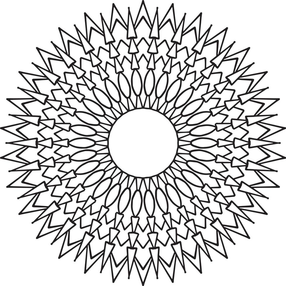 Vintage mandala design for designing templates, tattoo, ornaments vector