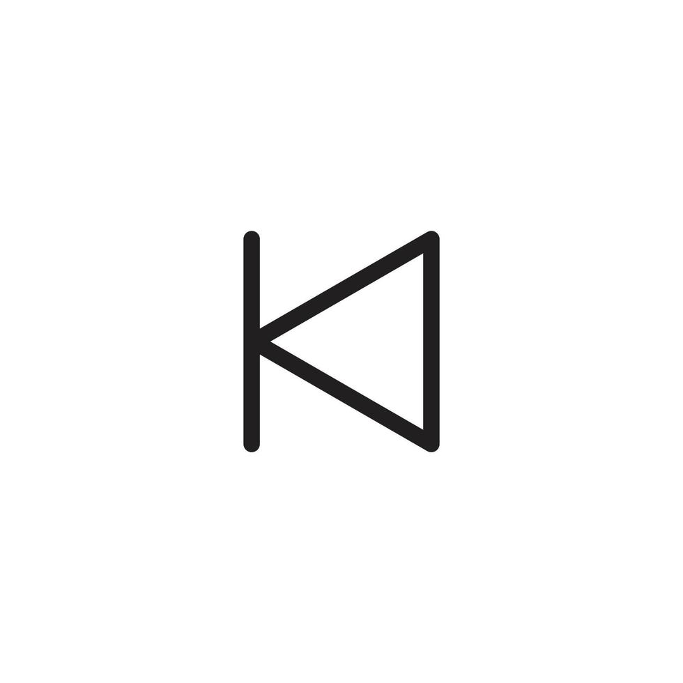 backward icon vector for website symbol presentation