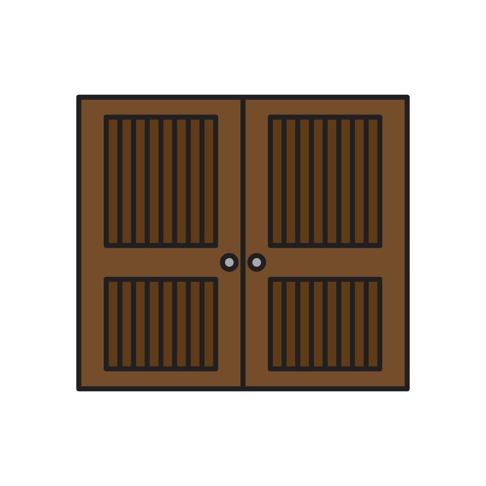 vector de puerta para presentación de icono de símbolo de sitio web