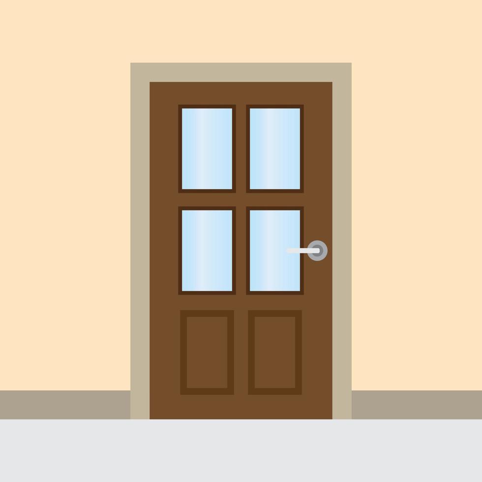 wooden door vector for website symbol icon presentation