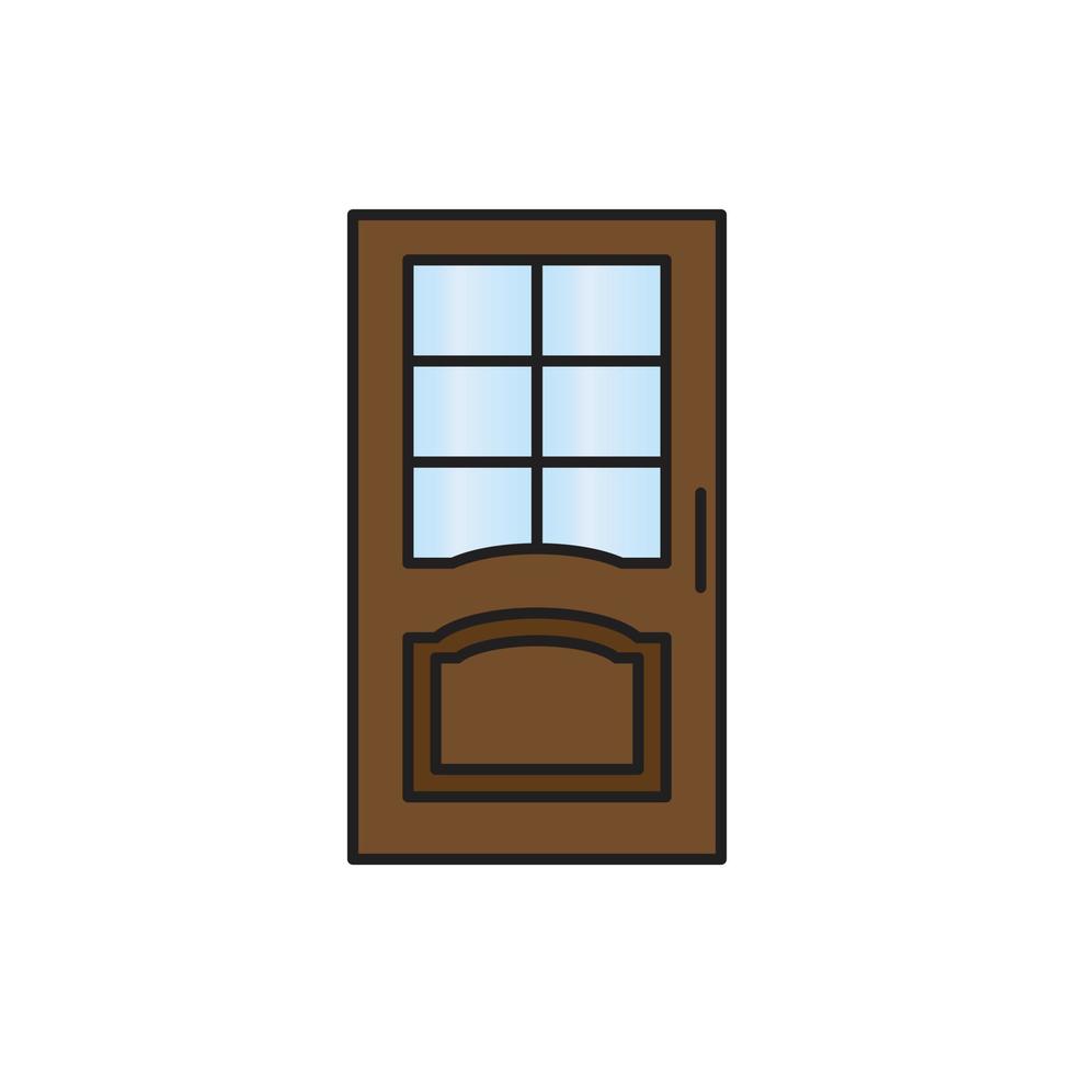 vector de puerta para presentación de icono de símbolo de sitio web