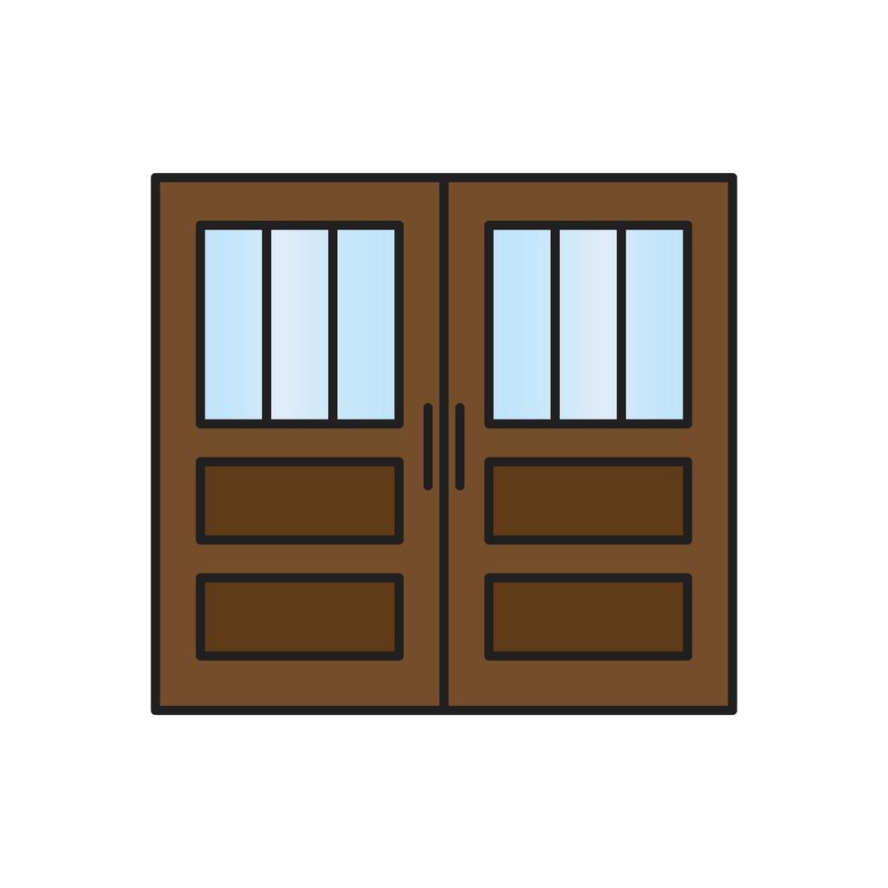 vector de puerta para presentación de icono de símbolo de sitio web