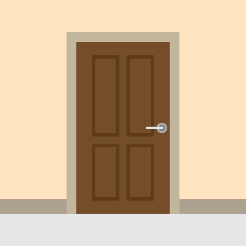 wooden door vector for website symbol icon presentation