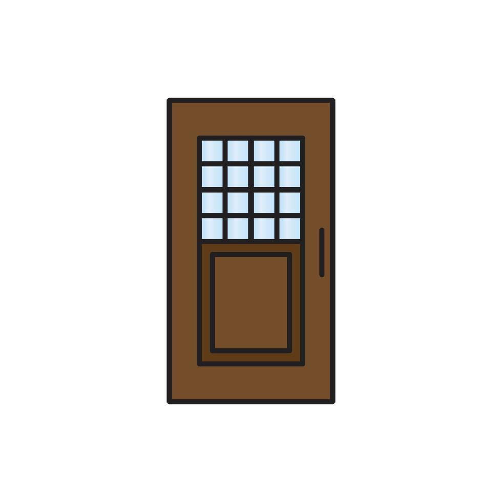 vector de puerta para presentación de icono de símbolo de sitio web