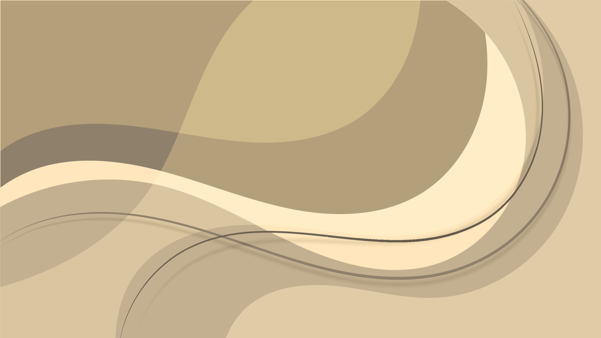 Abstract curved shapes with wave lines brown cream background 7622513