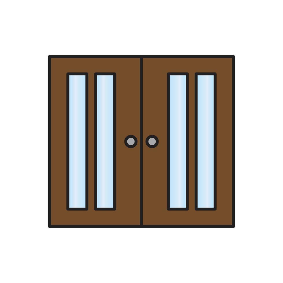 vector de puerta para presentación de icono de símbolo de sitio web