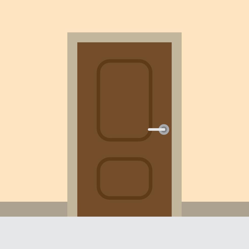 wooden door vector for website symbol icon presentation