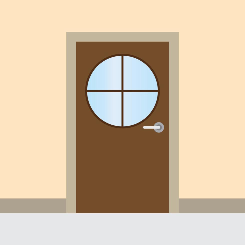 wooden door vector for website symbol icon presentation