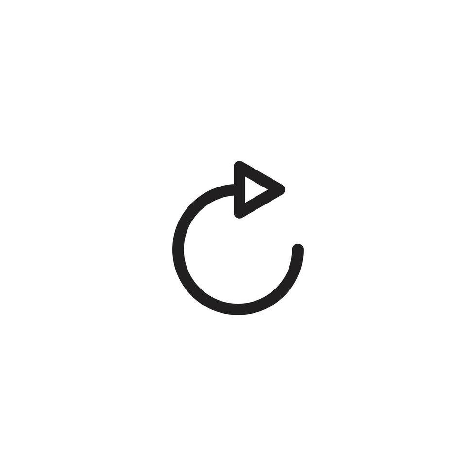 replay video icon vector for website symbol presentation