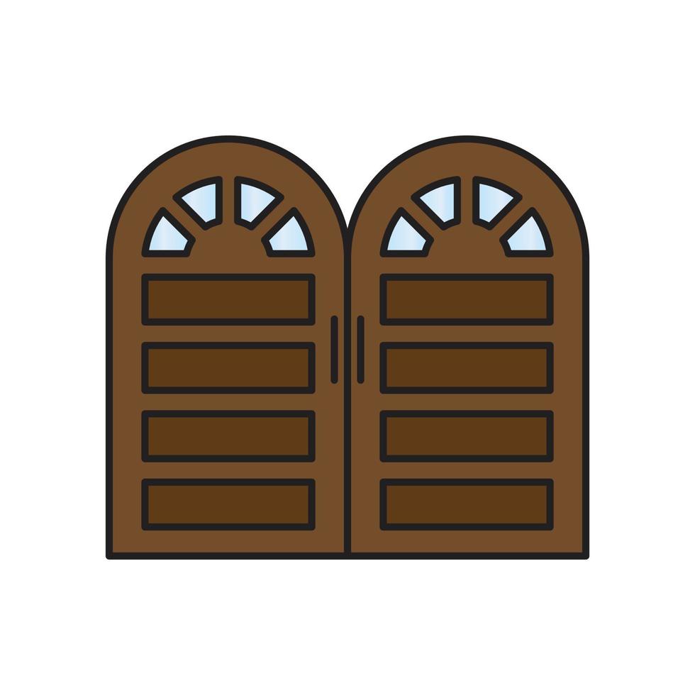 vector de puerta para presentación de icono de símbolo de sitio web