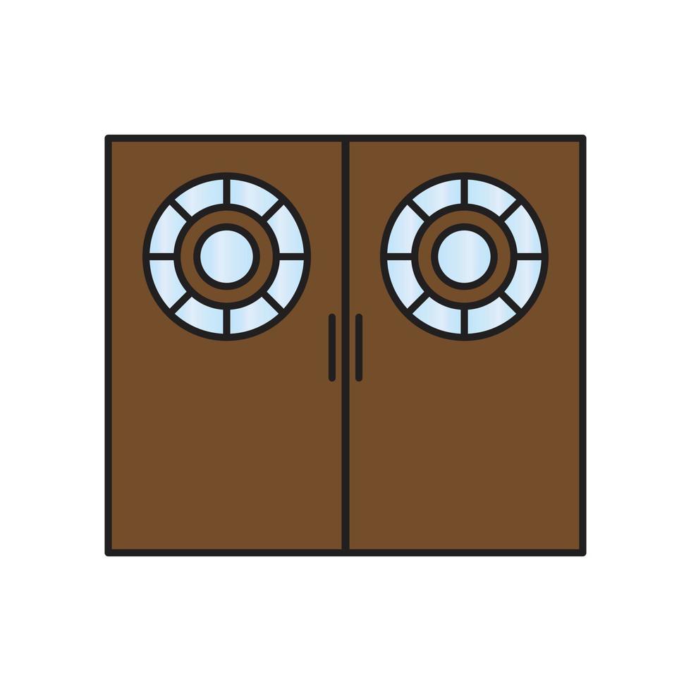 vector de puerta para presentación de icono de símbolo de sitio web