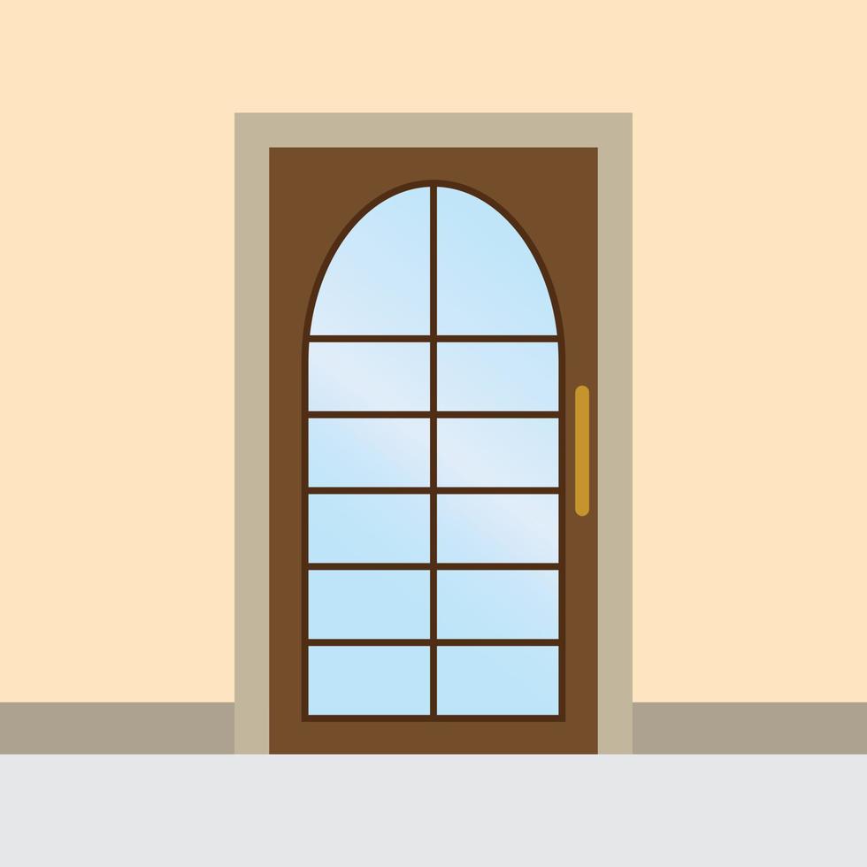 wooden door vector for website symbol icon presentation