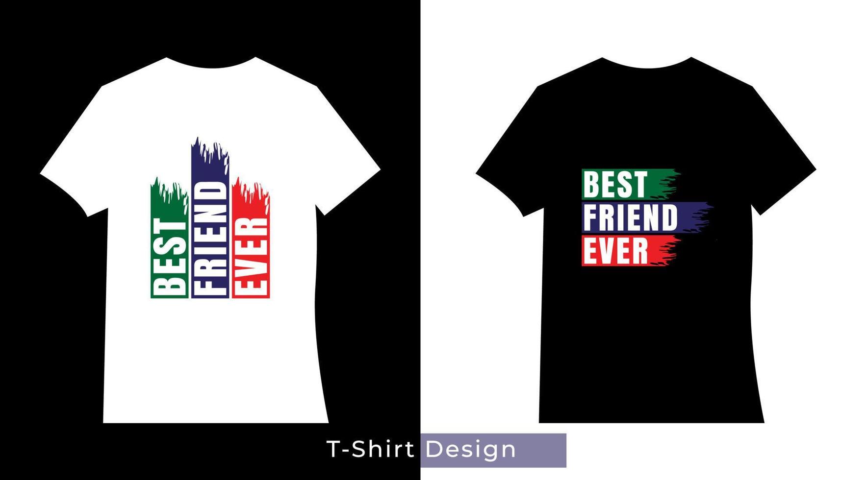 diseño de camiseta de tipografía de mejor amigo vector