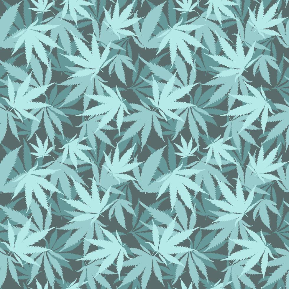 Cannabis seamless pattern. Ganja digital paper. Blue mint rastaman leaves  7622819 Vector Art at Vecteezy