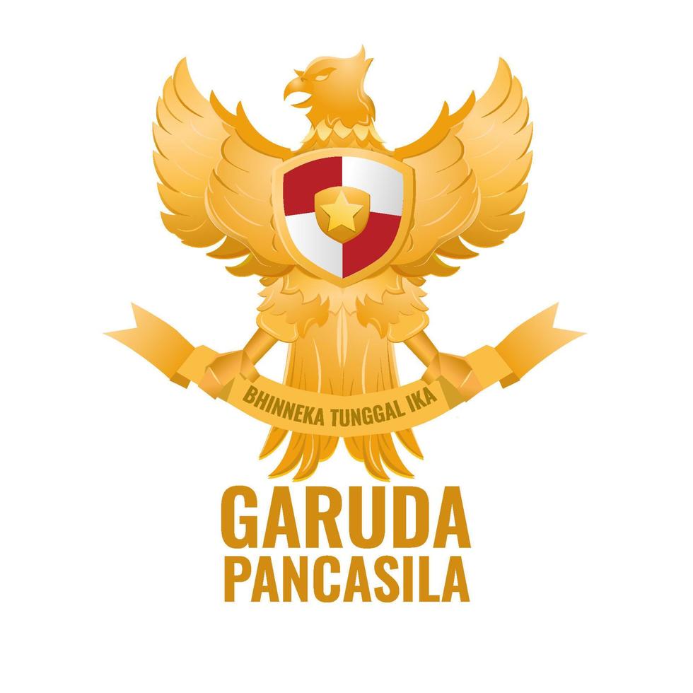 ilustración de garuda pancasila, el símbolo del estado indonesio vector