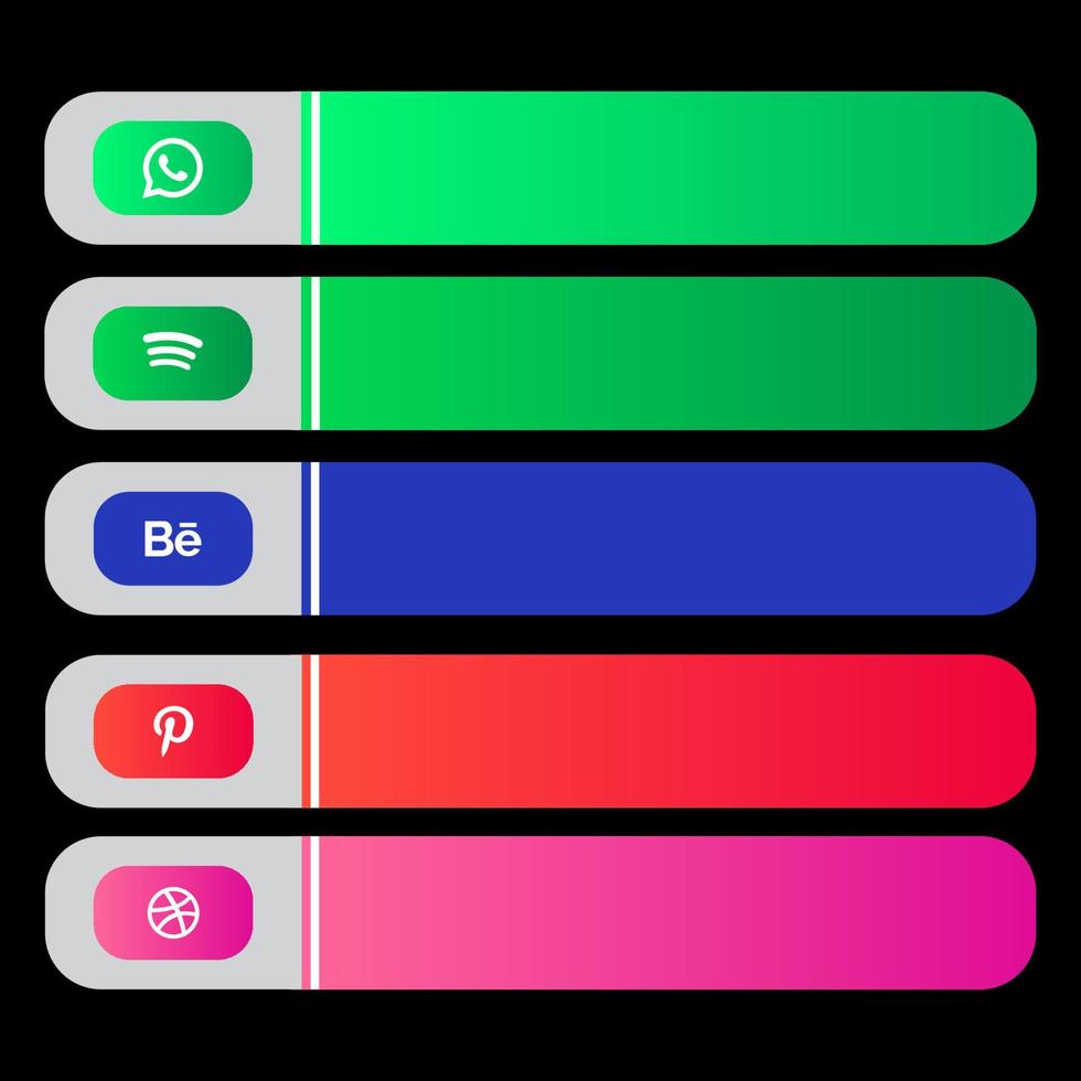 social media icon design set. vector