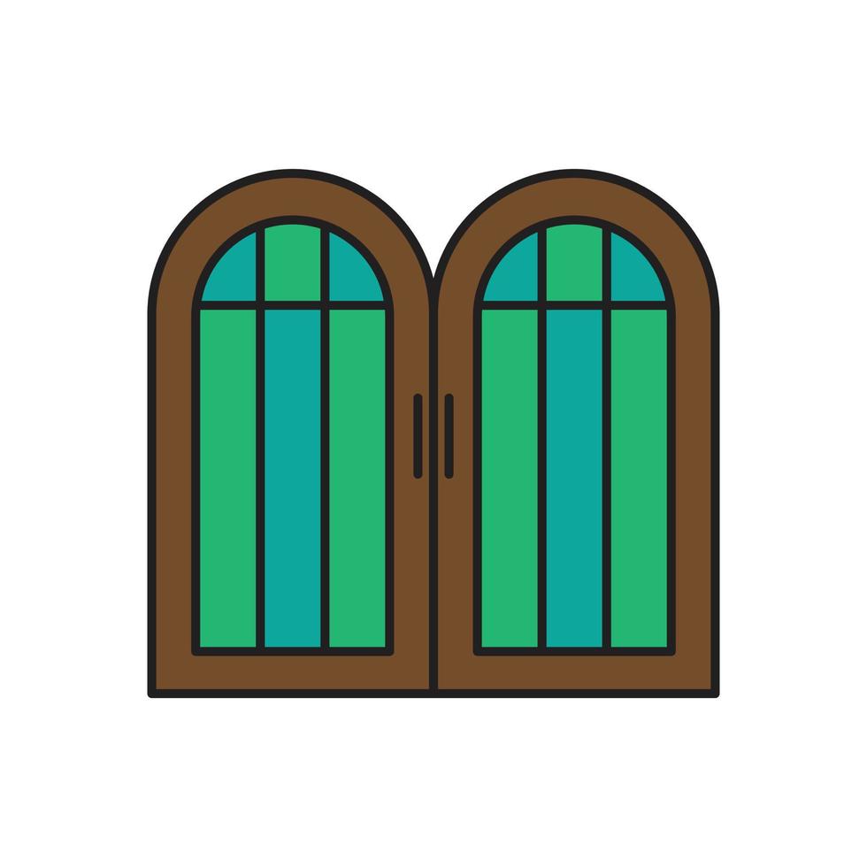 vector de puerta para presentación de icono de símbolo de sitio web