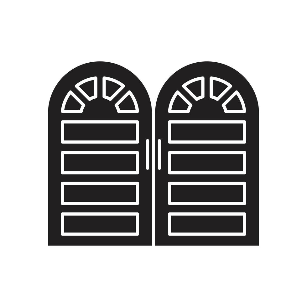 vector de puerta para presentación de icono de símbolo de sitio web