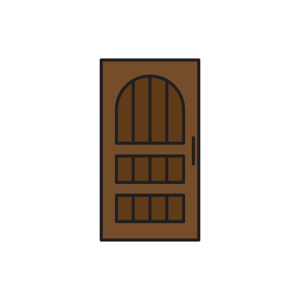 vector de puerta para presentación de icono de símbolo de sitio web