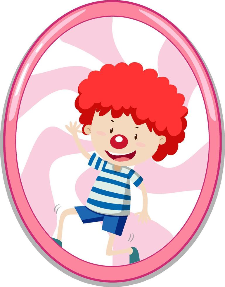 personaje de dibujos animados simple del niño payaso vector