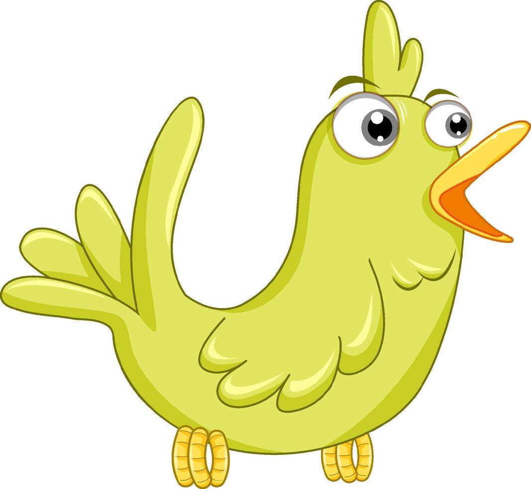 Bird with green feather vector