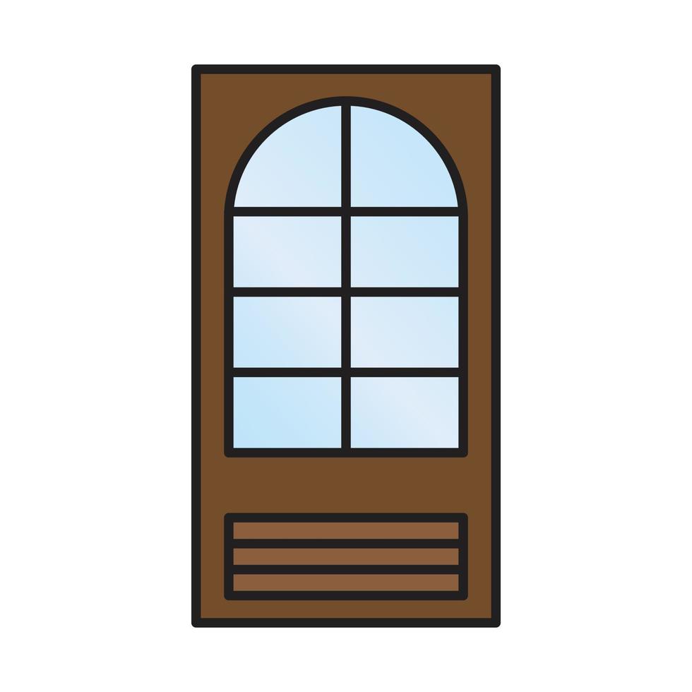 vector de puerta para presentación de icono de símbolo de sitio web