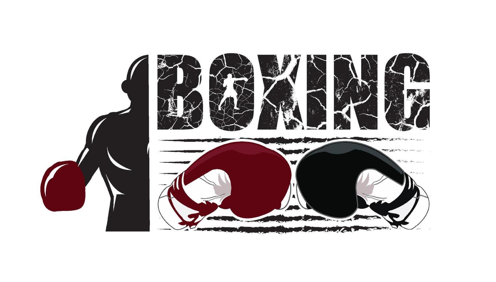 ilustración del concepto de ganador para el logo de boxeo vector