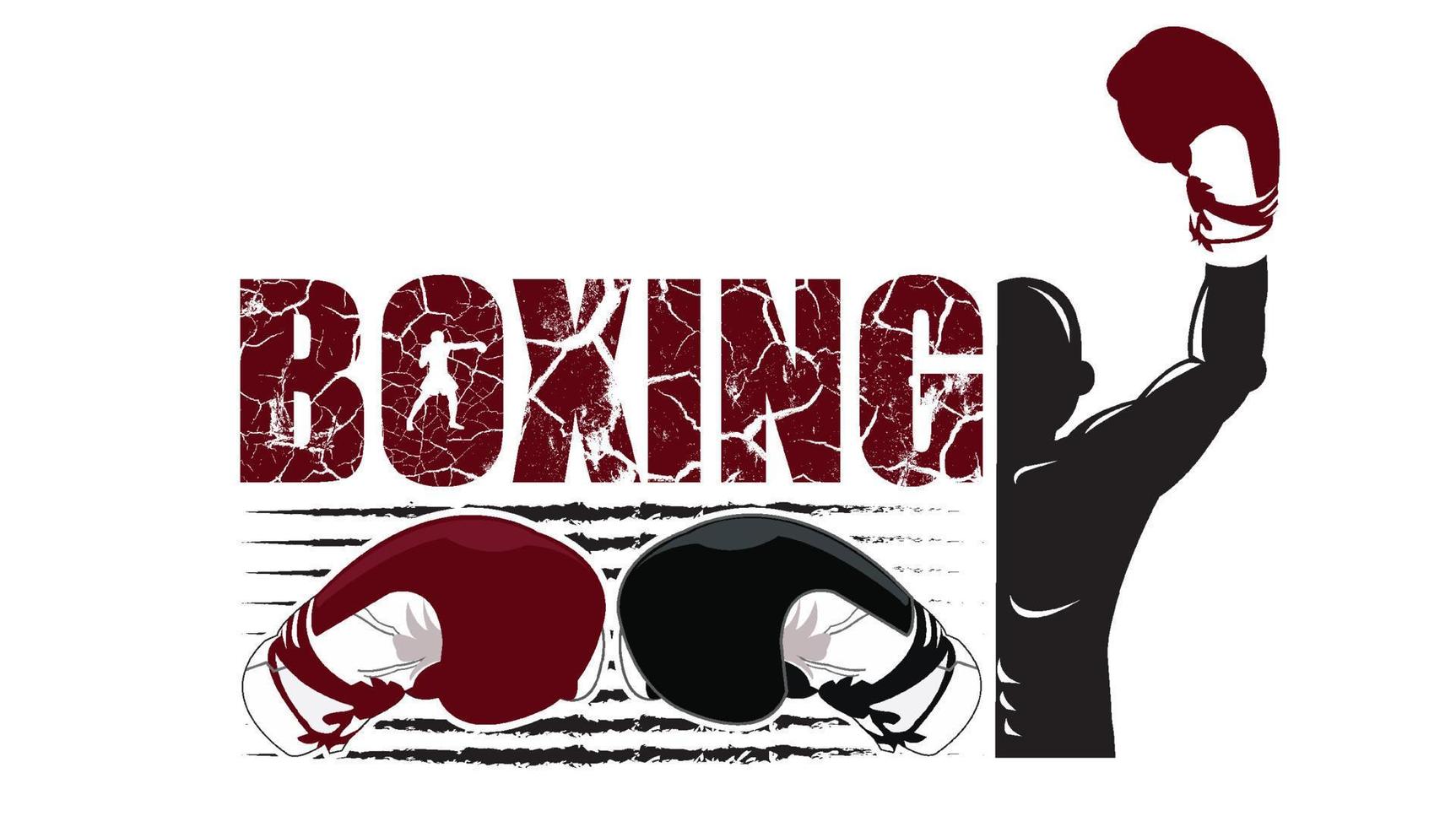 Illustration of fighter concept for boxing logo vector