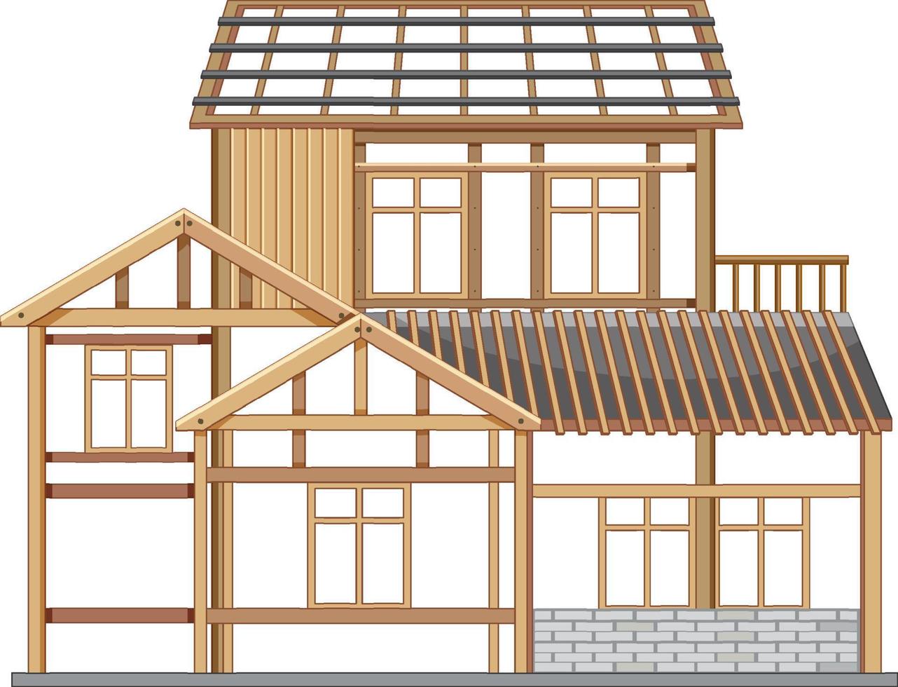 House construction site concept vector