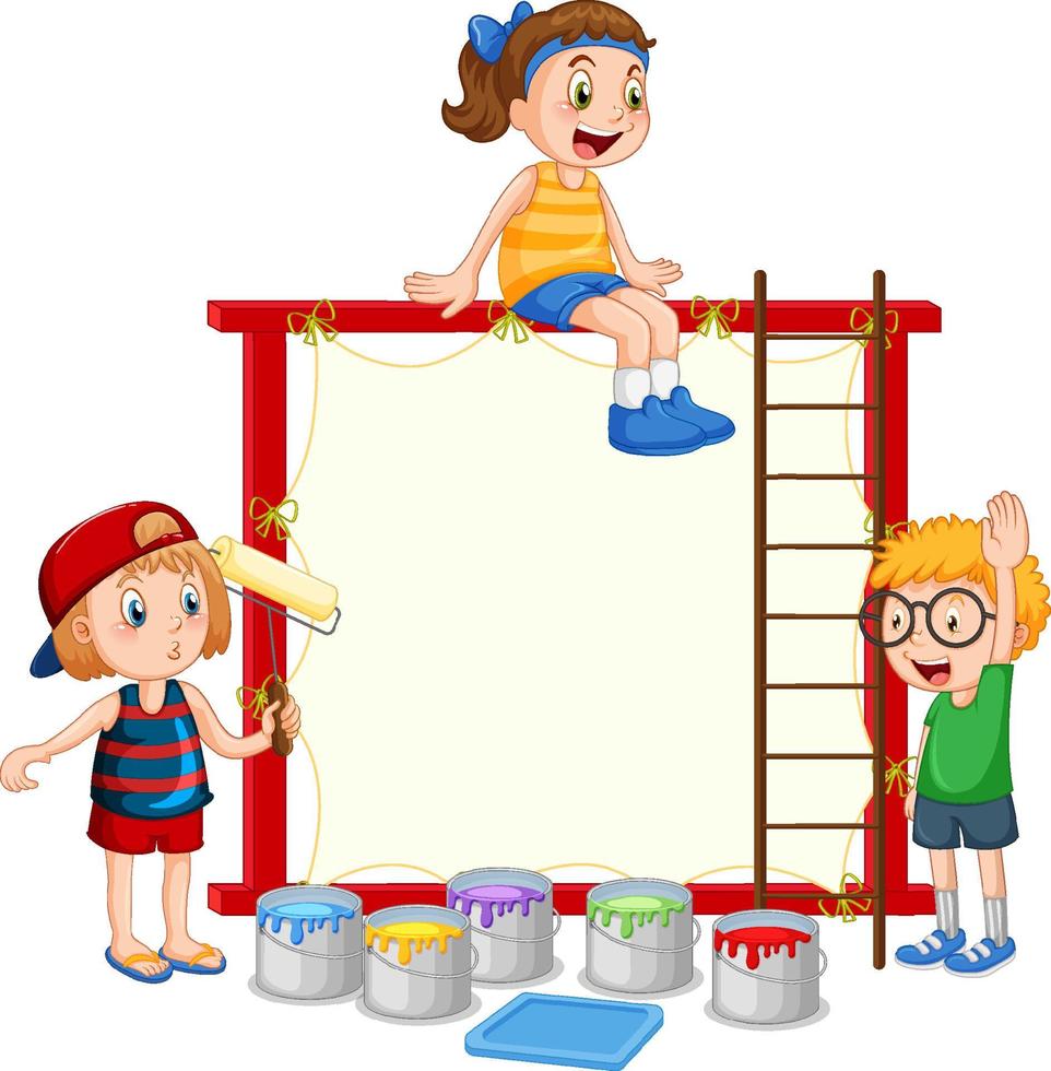 Board template with red frame vector