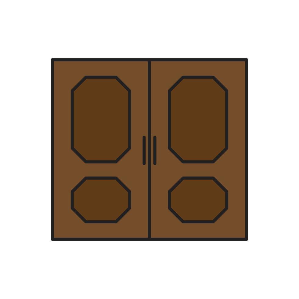 vector de puerta para presentación de icono de símbolo de sitio web