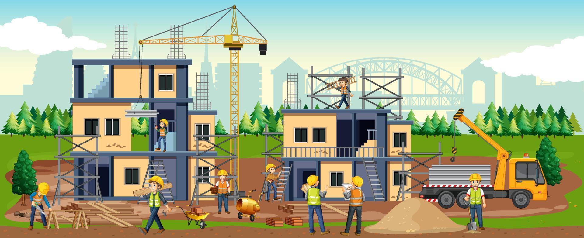 Building construction site background 7623462 Vector Art at Vecteezy