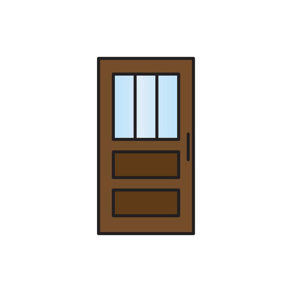 vector de puerta para presentación de icono de símbolo de sitio web