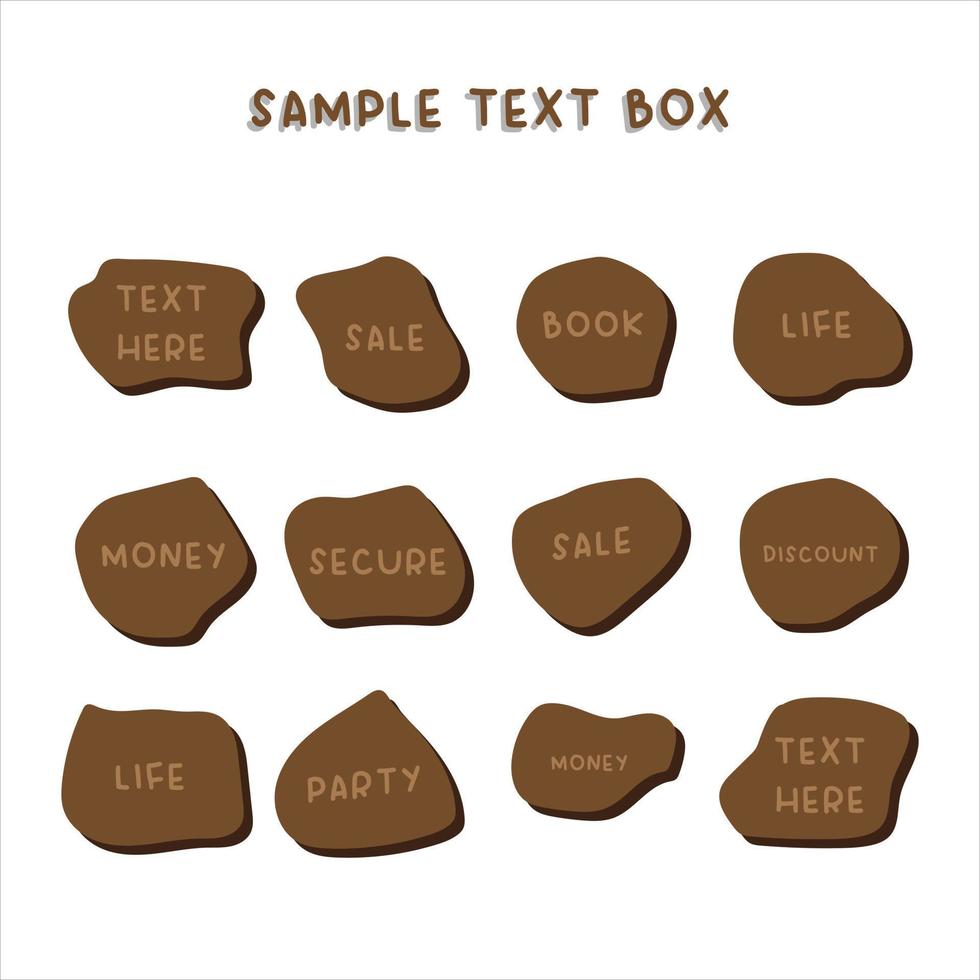 brown text box vector for website symbol icon presentation