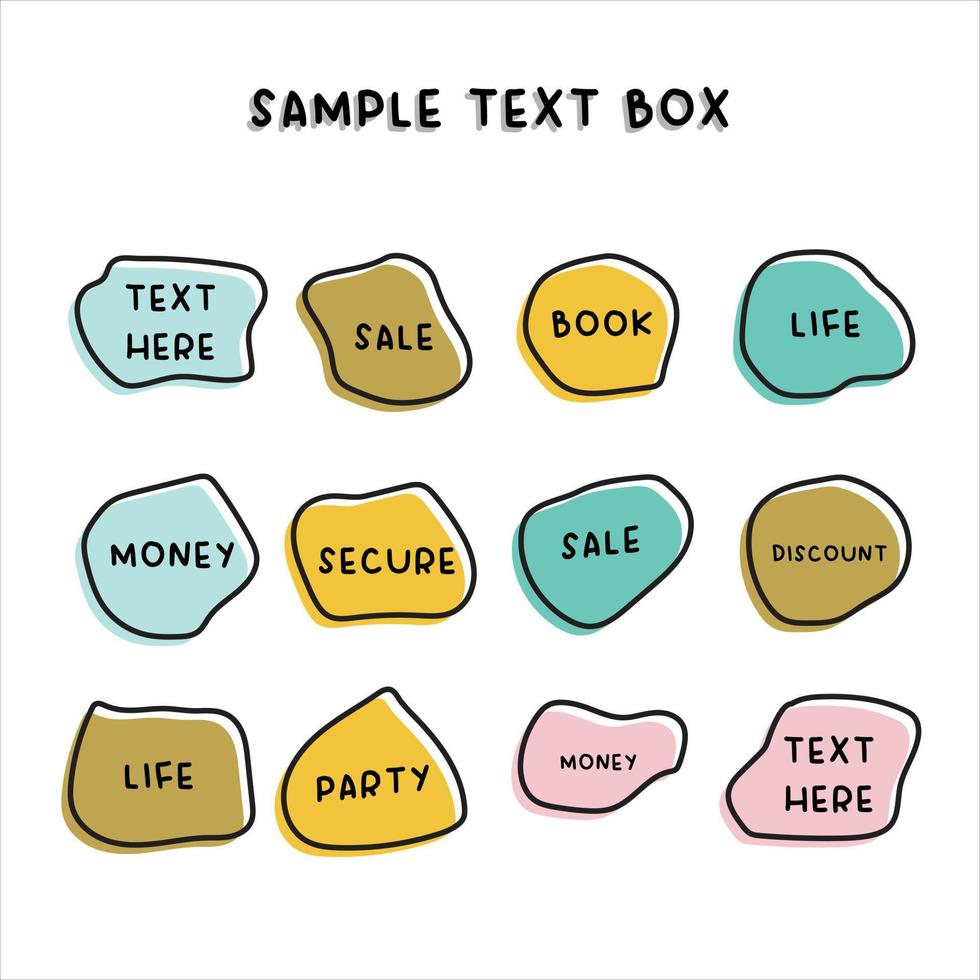 Sticker text box vector for website symbol icon presentation