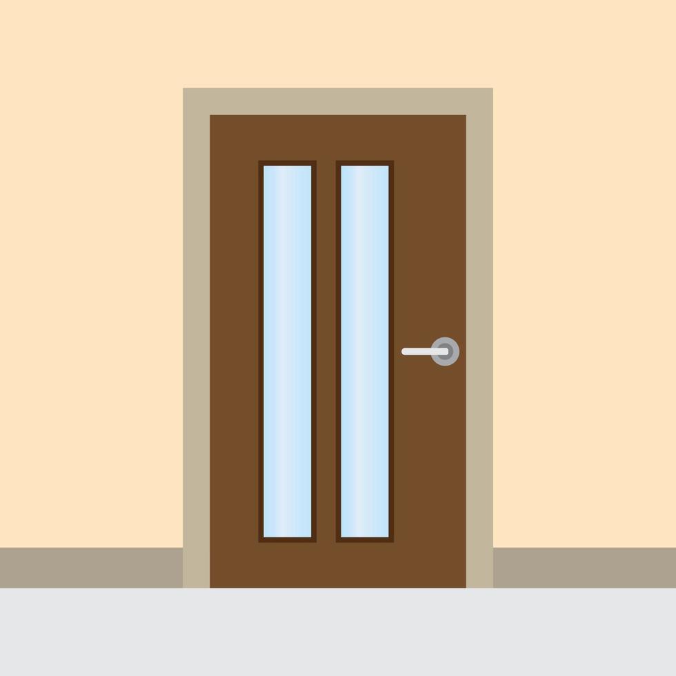 wooden door vector for website symbol icon presentation