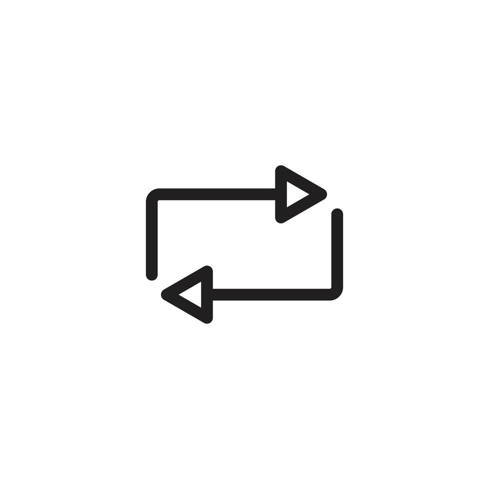 repeat icon vector for website symbol presentation
