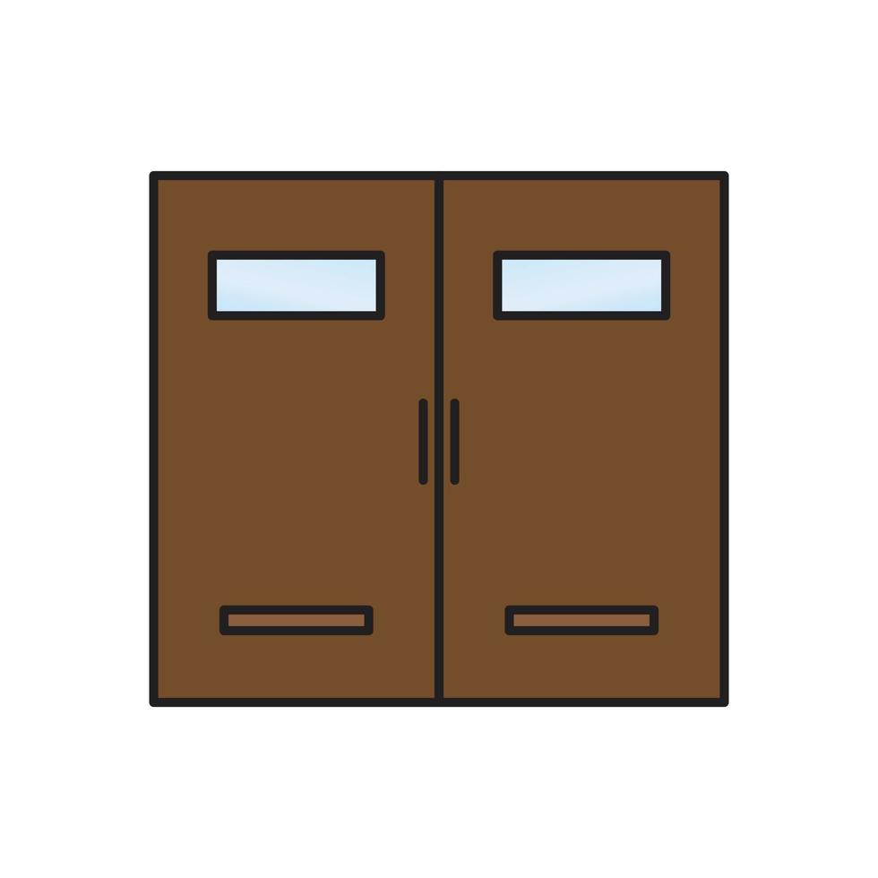 vector de puerta para presentación de icono de símbolo de sitio web