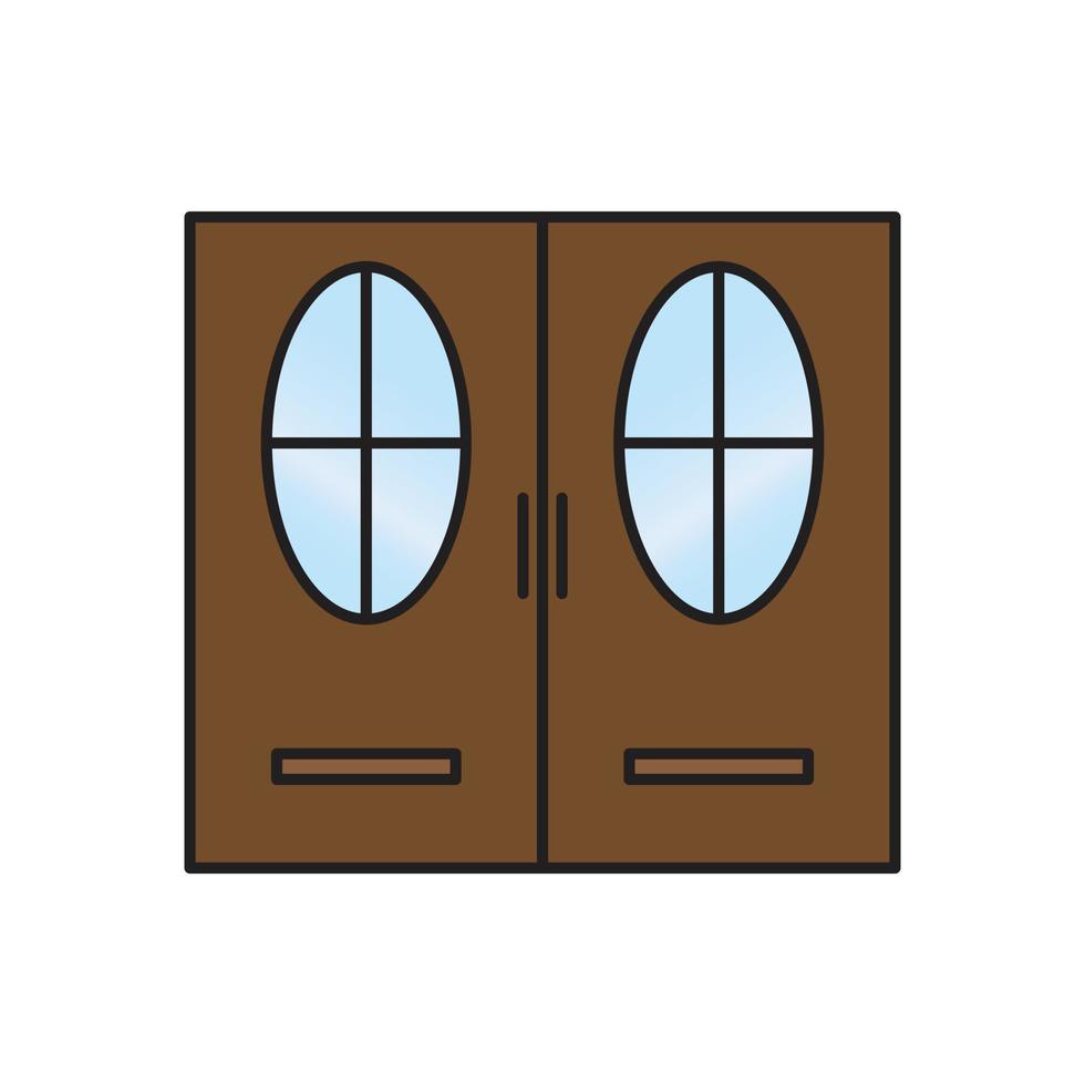 vector de puerta para presentación de icono de símbolo de sitio web