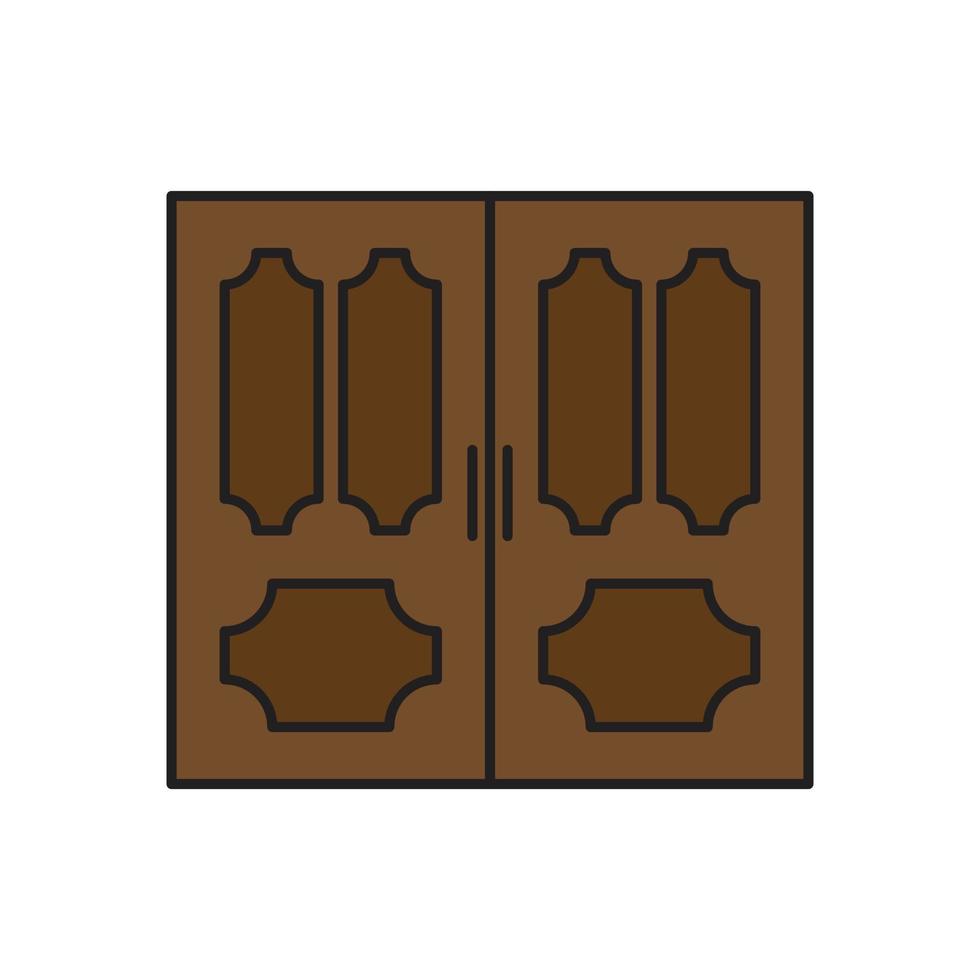 vector de puerta para presentación de icono de símbolo de sitio web