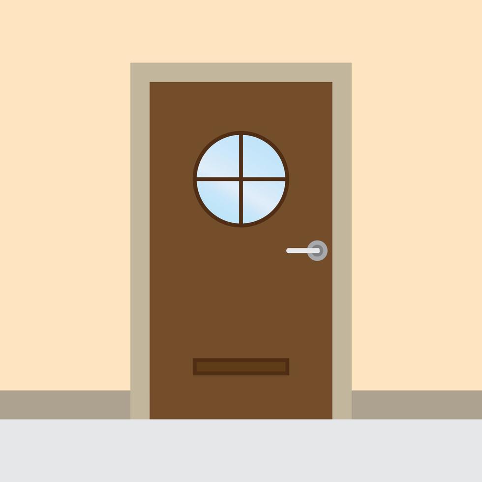 wooden door vector for website symbol icon presentation