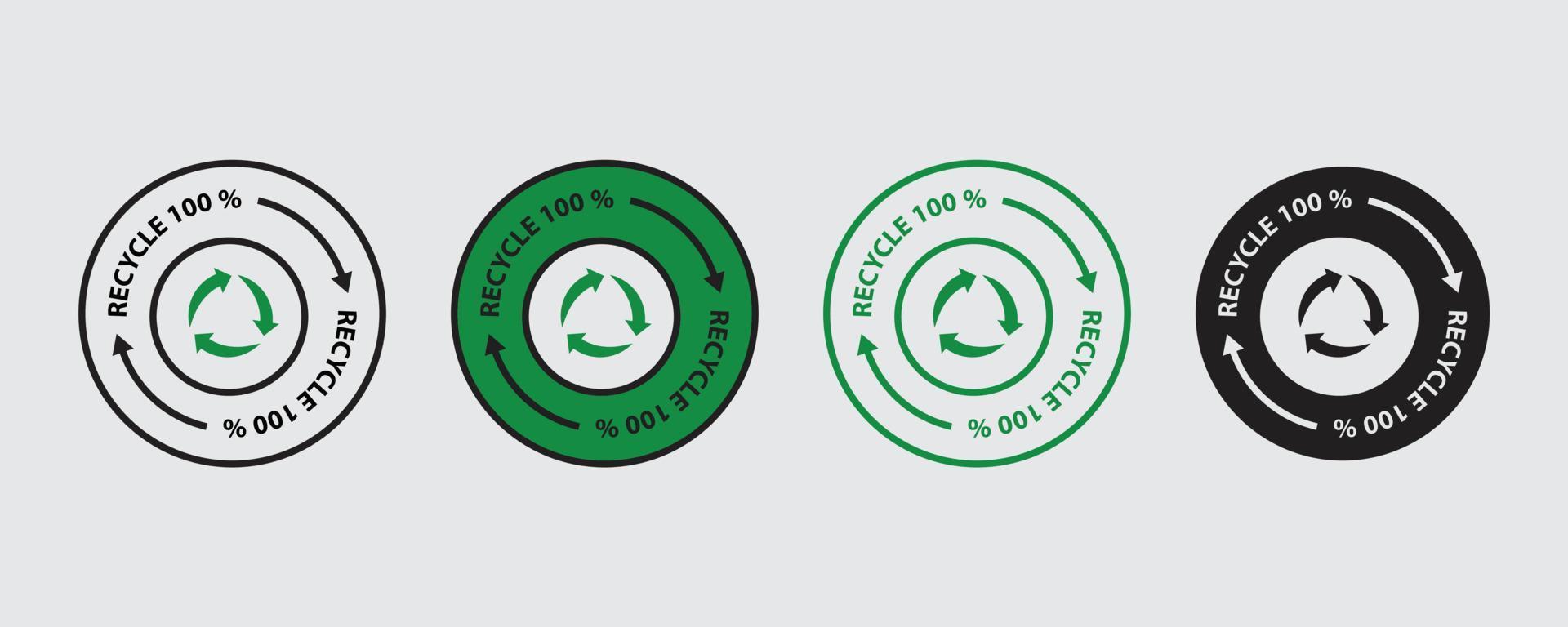 Recycle vector for website symbol icon presentation