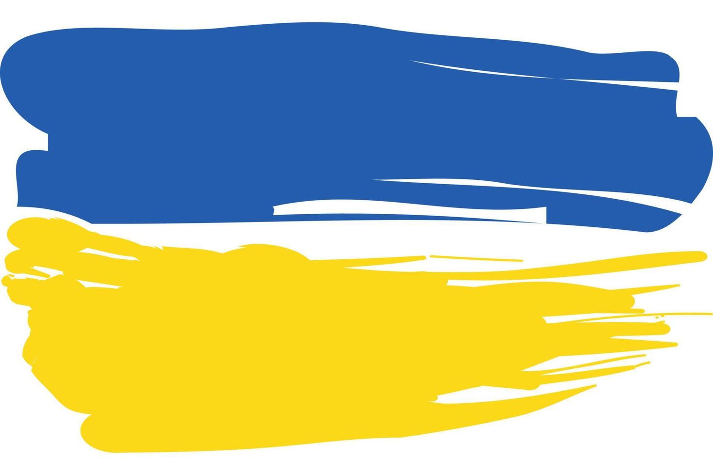 Ukraine flag brush concept. Flag of Ukraine. National symbol. Ukrainian flag symbol. Blue and yellow illustration. Stock vector illustration