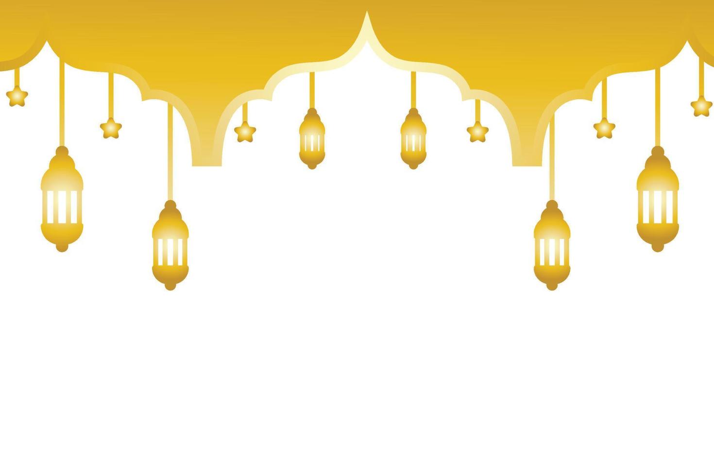 Ramadan Kareem greeting design Islamic with lantern, star, and moon. vector art illustration